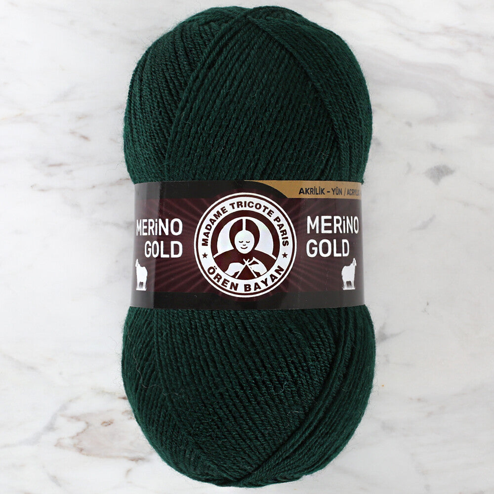 Örenbayan Merino Gold Yeşil El Örgü İpi - 088